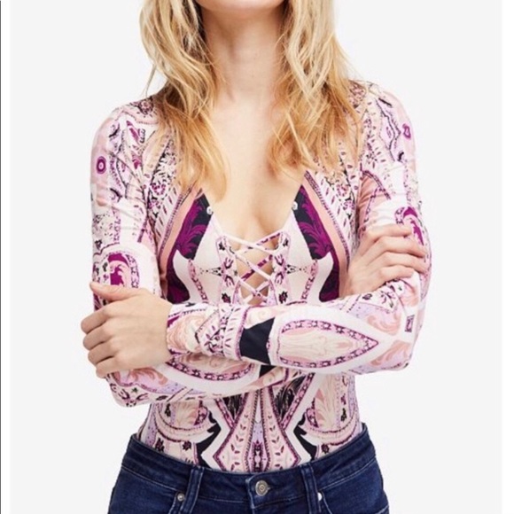 NWT Free People Paisley Pick A Place Bodysuit - Picture 4 of 8